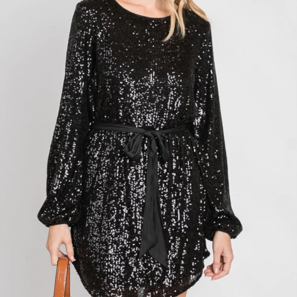 GeeGee black sequins dress